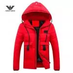 armani doudoune hoodie casual hiver chaud wta10224 red